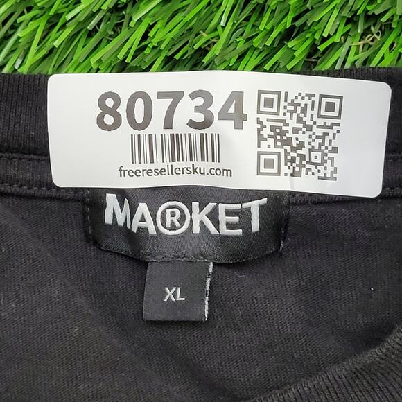 Vintage Cactus Floral Shirt XL 23x27 Black Western - Picture 6 of 12